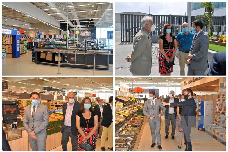 Diferentes momentos del acto inaugural de la tienda que abrirá este jueves (Foto Francisco Javier Santana)